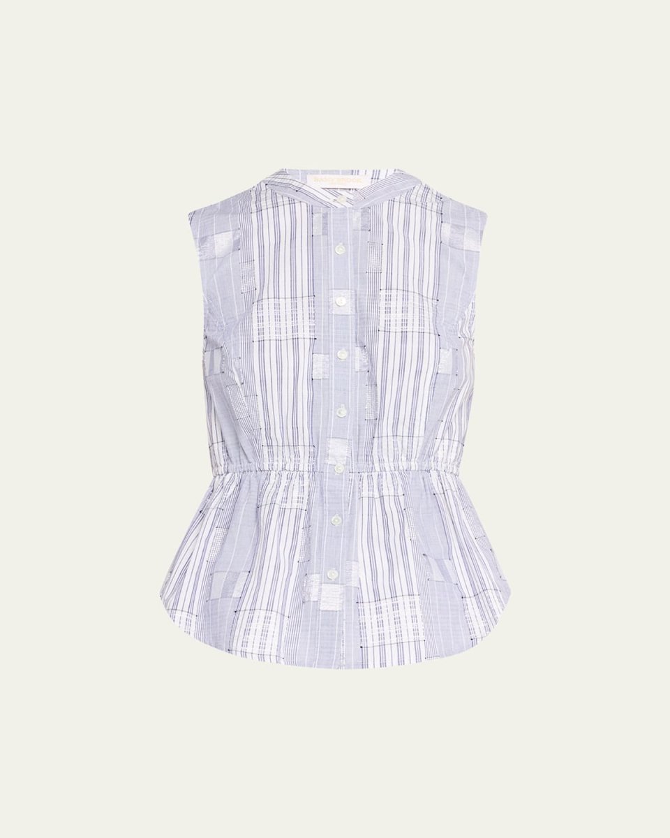 Keziah Sleeveless Mixed Media Top